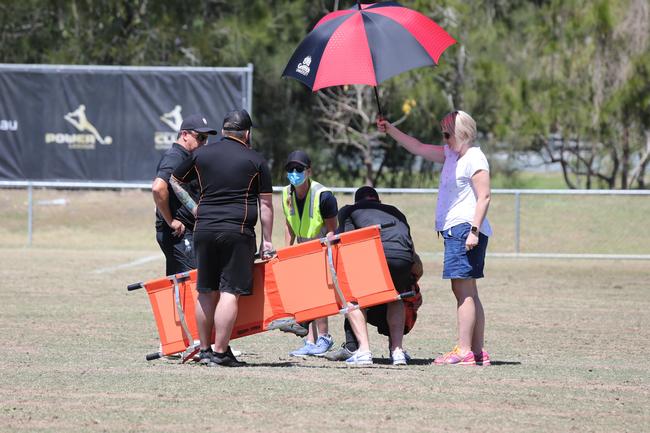 The Premier Invitational football tournament on the Gold Coast. TSS v Logan under-13s in action. Picture: Mike Batterham.