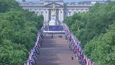 Aerial view of the Mall for Trooping the Colour. Picture: Supplied