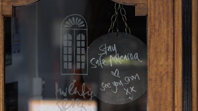 A closed restaurant in Christchurch, New Zealand on Saturday. Picture: AFP