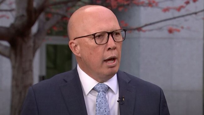 Mr Dutton slammed the prime minister for giving billions of dollar to billionaires while families are “living in tents and cars”. Picture: ABC