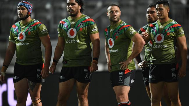 Blake Green of the Warriors reacts during the Round 7 NRL between Melbourne Storm and New Zealand Warriors at Netsrata Jubilee Stadium in Sydney, Friday, June 26, 2020. (AAP Image/Joel Carrett) NO ARCHIVING, EDITORIAL USE ONLY