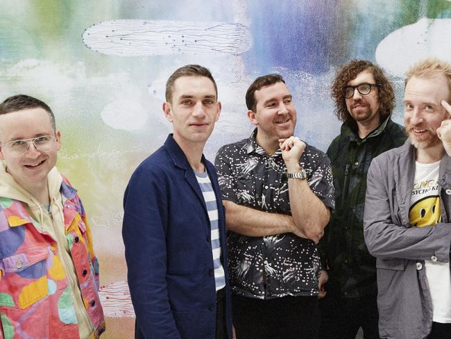 English synth-pop band Hot Chip. (Al Doyle on right) Picture: Ronald Dick