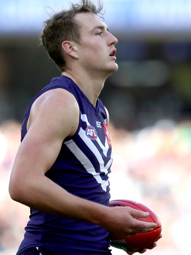 Young Freo forward Brennan Cox.