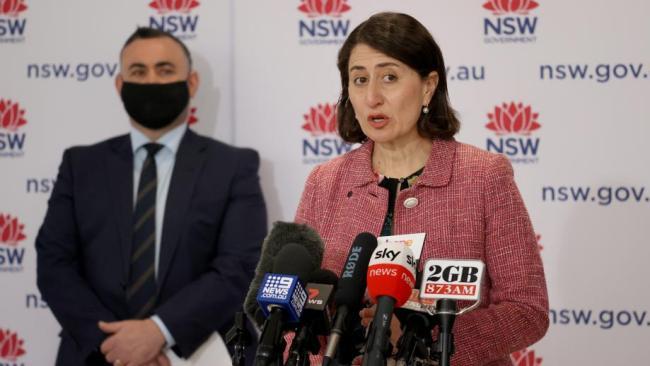 Premier Gladys Berejiklian gives a Covid update on Friday.