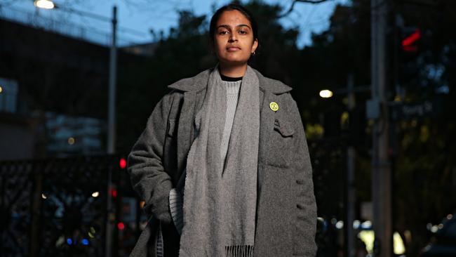 National Union of Students official Hersha Kadkol at Circular Quay. Picture: Adam Yip