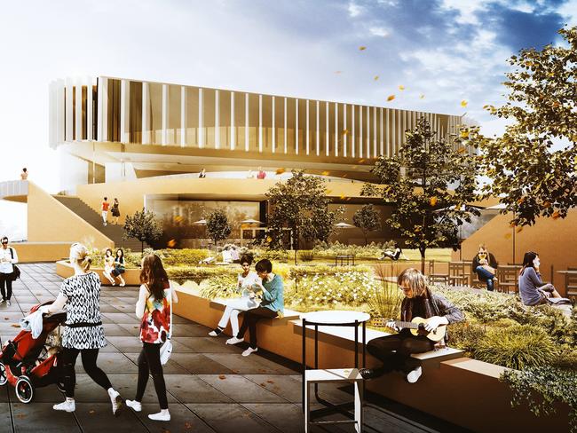 How the plaza and open space could look in the upgraded Ryde Civic Centre site.