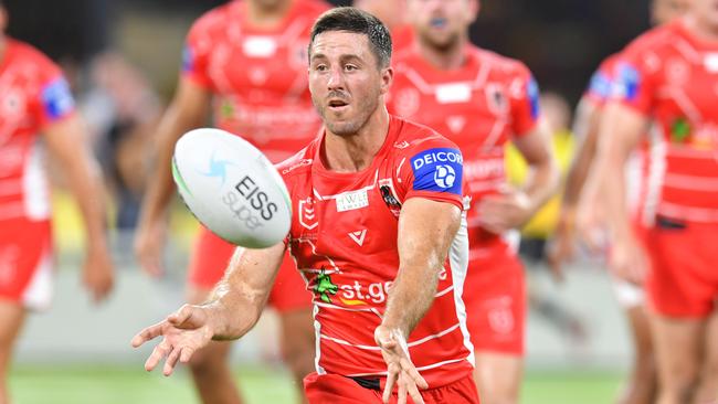 Ben Hunt was outstanding in the Dragons’ win against the Cowboys in Townsville. Picture: Evan Morgan