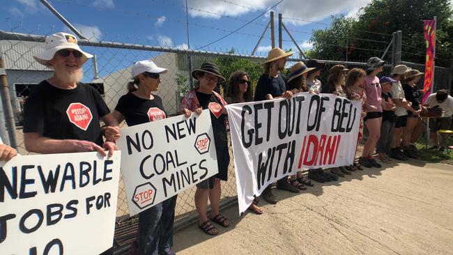 Stop Adani protesters gather in Townsville.