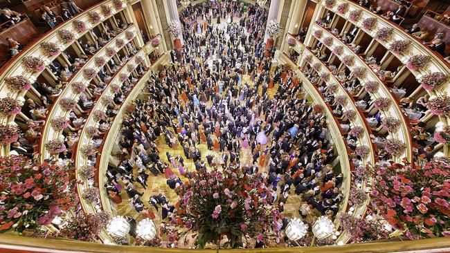 The Opera Ball at the Vienna State Opera is a grand affair.