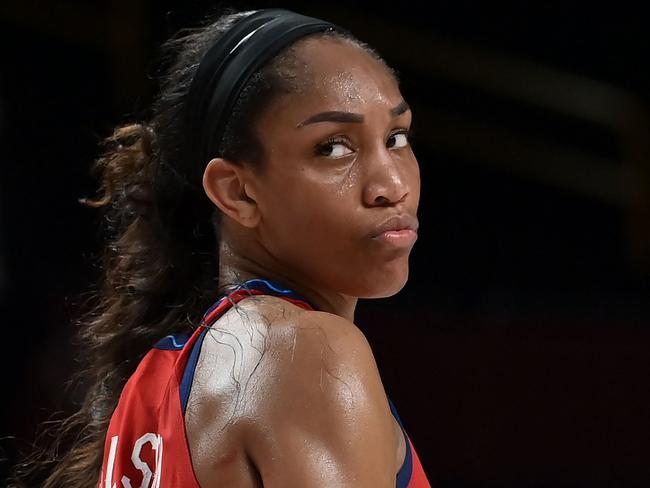 Team USA powerhouse A'ja Wilson. Picture: AFP