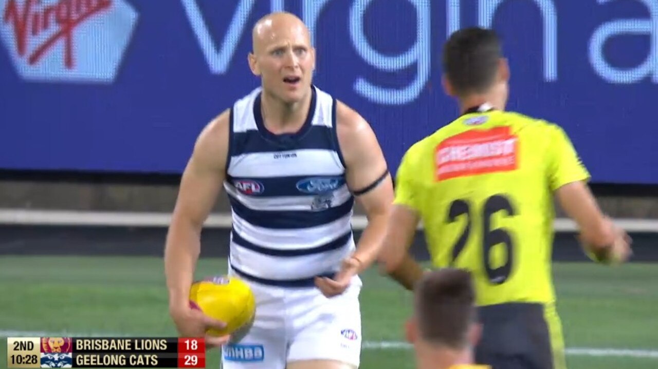 Gary Ablett was left staggered by a contentious umpiring decision.