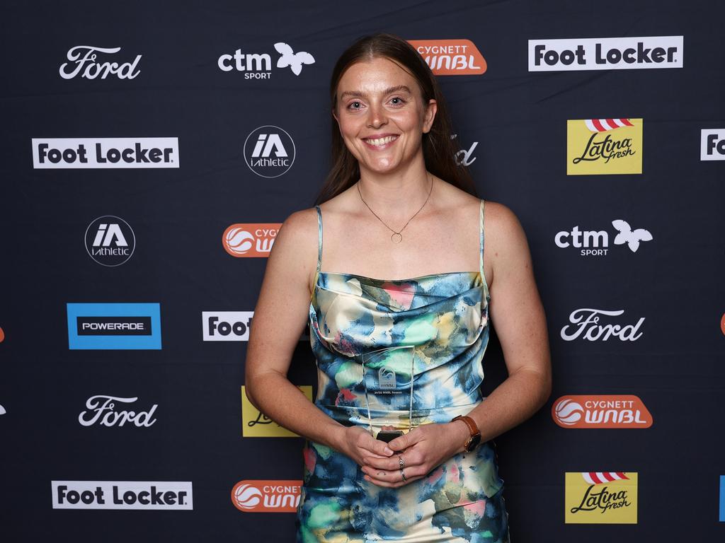 The Spirit’s Abigail Wehrung won Sixth Woman of the Year. Photo by Graham Denholm/Getty Images for WNBL