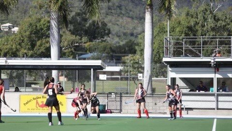 The Gladstone senior women's in action before they head to the 2021 State hockey Championships in Toowoomba this weekend.