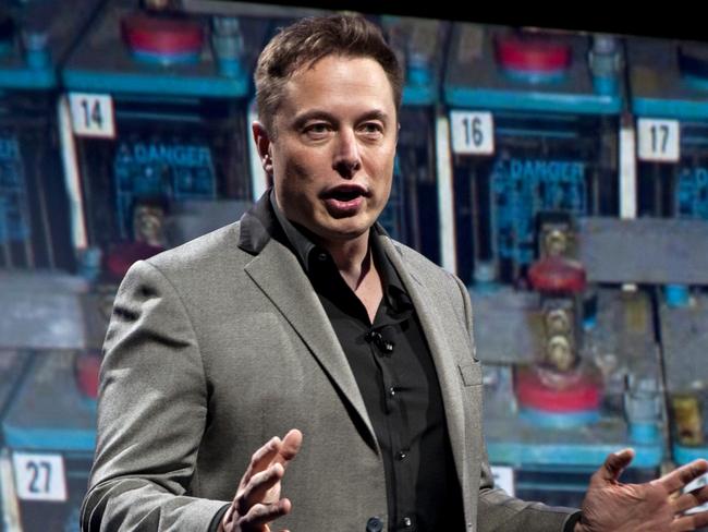 # MUST CREDIT: LOS ANGELES TIMES #  APRIL 30, 2015 - Tesla Motors CEO and SpaceX CEO and CTO, Elon Musk, introduces a new line of residential and commercial batteries to a crowd of invited guests, media and Tesla fans at the automakerâ€™s design studio in Hawthorne, Calif. on April 30, 2015. (Jerome Adamstein / Los Angeles Times)