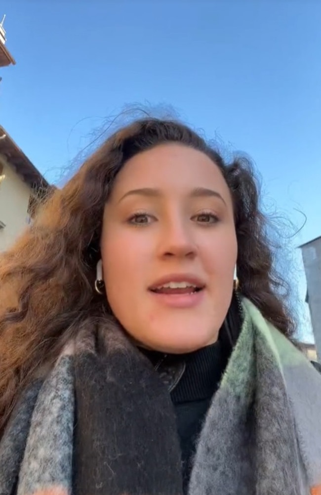 Rachel’s clip has attracted almost 1 million views and thousands of comments from fellow tourists sharing their observations. Picture: TikTok/rachaelsulli_
