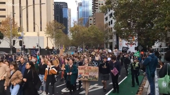 Climate protesters take to streets of Melbourne