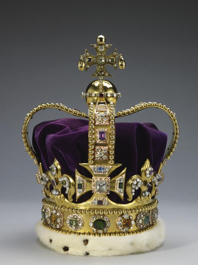 St Edward’s Crown will be used to crown the King. It was made for King Charles II in 1661, as a replacement for the medieval crown which had been melted down in 1649.