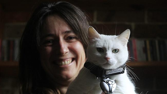 Imogen Semmler poses with Cat Suki. Picture: Daniel Munoz 