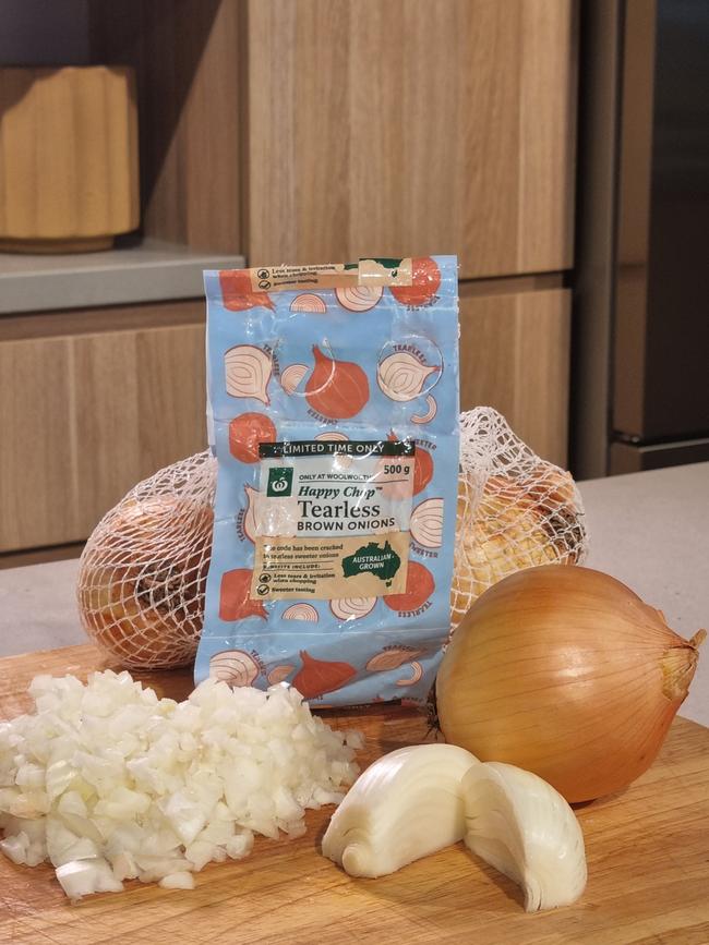 South Australian-grown Happy Chop tearless onions will now be available exclusively at Woolworths. Picture: Supplied