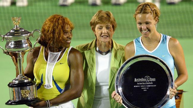 Serena Williams, pictured in 2005, is chasing the grand slam record of Margaret Court.