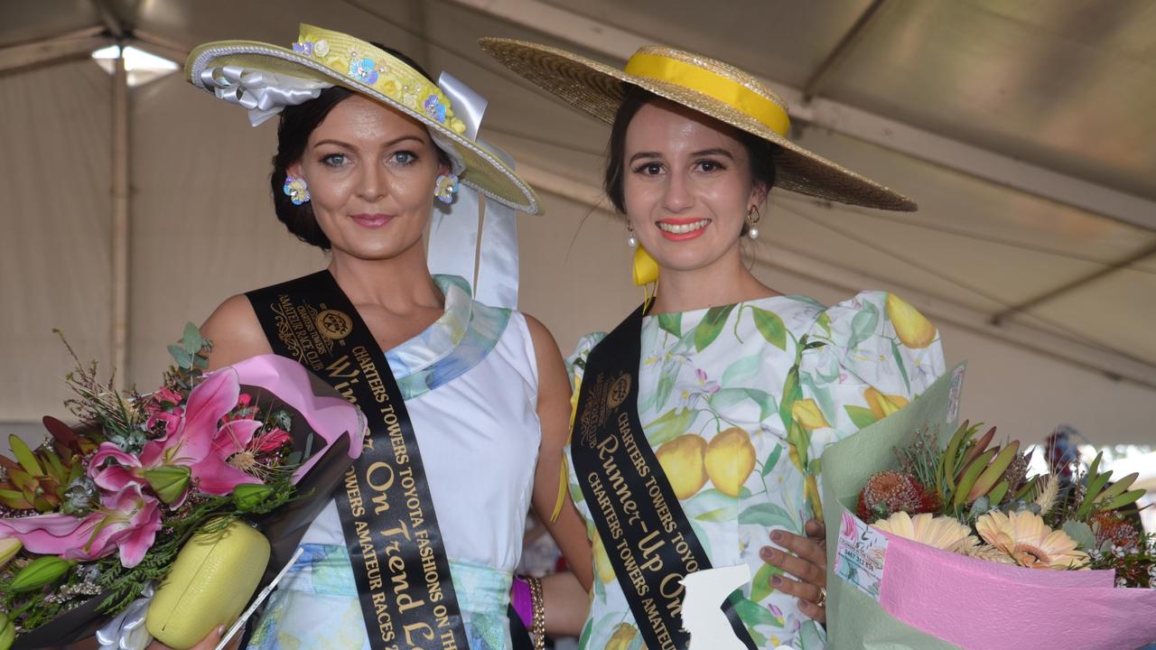 2019 Charters Towers Motors Fashions On The Field (On Trend Lady) winner Miranda Stevenson and runner-up Nicole Formosa. Picture: Jacobbe McBride