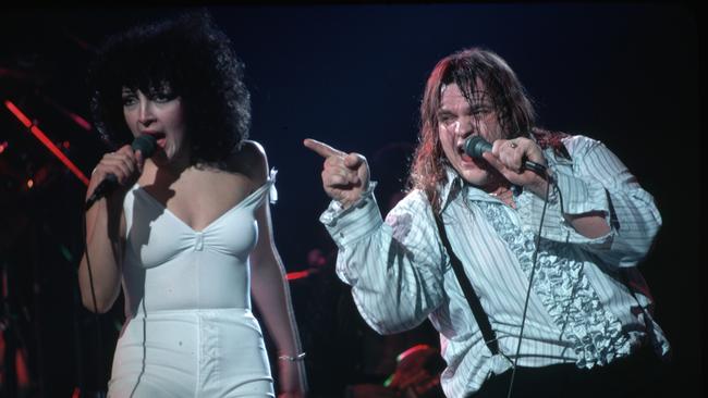 Meat Loaf performs with touring vocalist Karla DeVito in 1978. Picture: Lynn Goldsmith/Corbis/VCG via Getty Images.