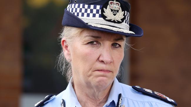 Police Commissioner Katarina Carrol during a media conference in Chinchilla. Picture: Liam Kidston