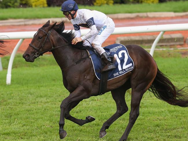 One for the battlers: She Will Reign takes out the Longines Golden Slipper. Picture: Getty Images