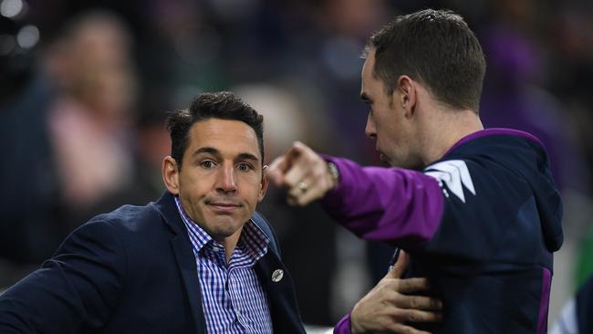 Billy Slater has been named to return for the Storm but remains in doubt.