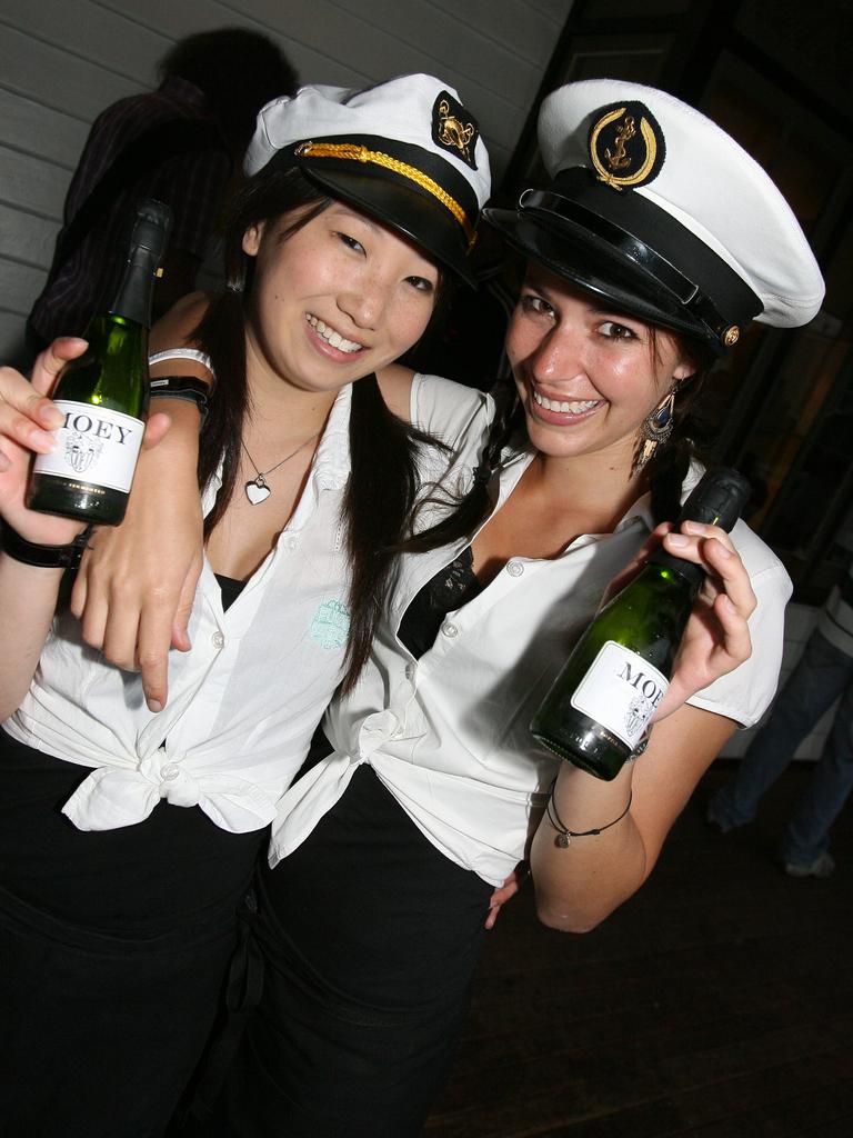 Socials Snapped, Movember, Mobart MoBros charity fundraising party at the Metz, Sandy Bay, from left, Betsy Hamilton, 20, of Sandy Bay and Meredith Hagger, 21, of New Town