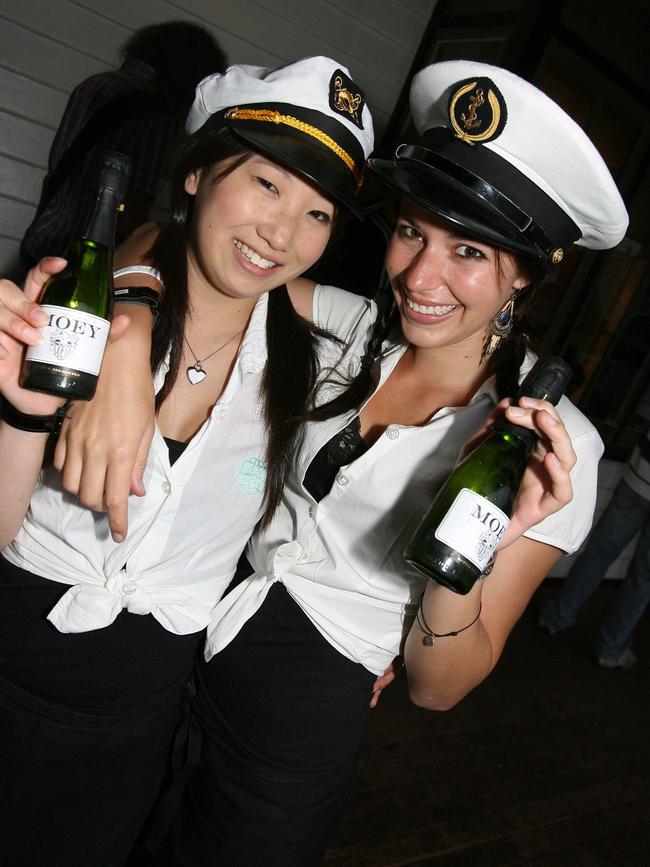 Socials Snapped, Movember, Mobart MoBros charity fundraising party at the Metz, Sandy Bay, from left, Betsy Hamilton, 20, of Sandy Bay and Meredith Hagger, 21, of New Town