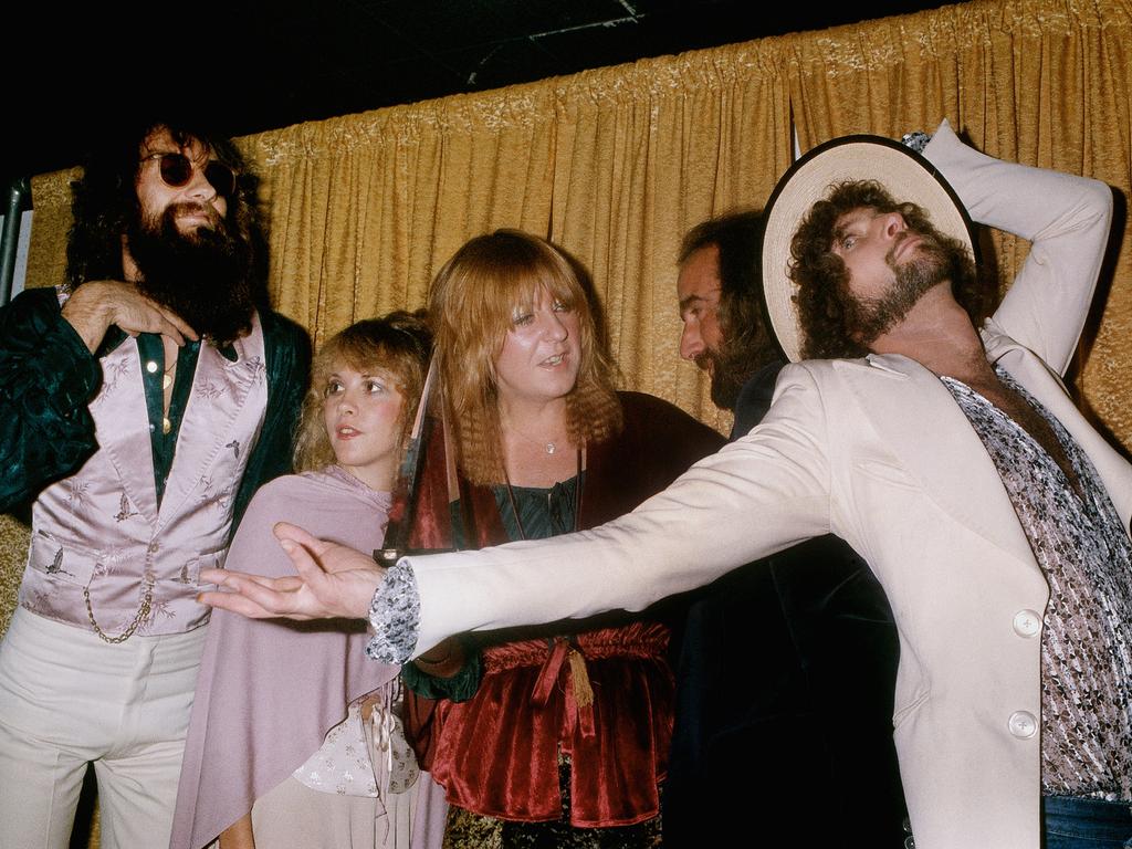 Fleetwood Mac L-R: Mick Fleetwood, Stevie Nicks, Christine McVie, John McVie and Lindsey Buckingham in 1978. Picture: Michael Ochs Archives/Getty