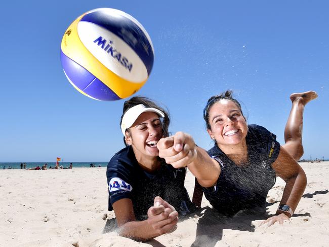 SA-based beach volleyballers Taliqua Clancy and Mariafe del Solar will take part in the FIVB World Tour event at Coolangatta. Picture: Tricia Watkinson