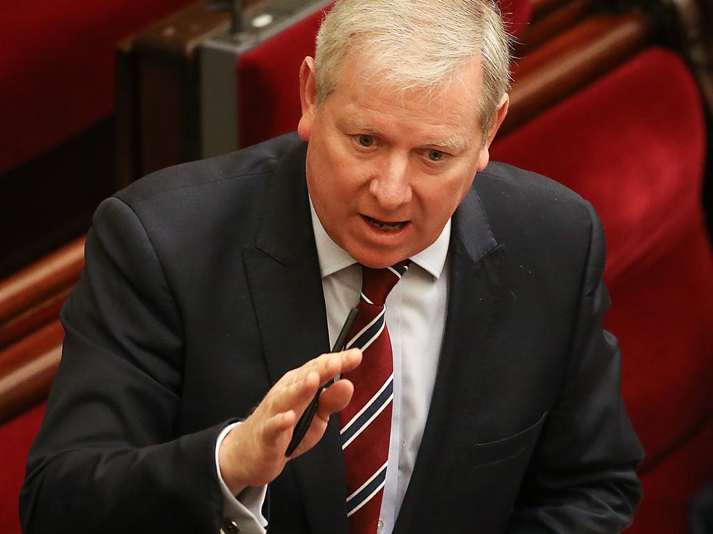 Upper House Opposition leader David Davis slammed Labor MPs for “gagging” the debate on the state of emergency bill. Picture: Ian Currie/NCA NewsWire