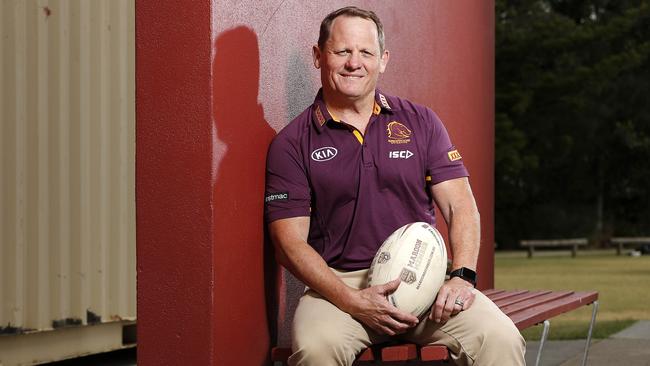 Kevin Walters posing at Red Hill after being appointed head coach of the Brisbane Broncos. Picture: Josh Woning