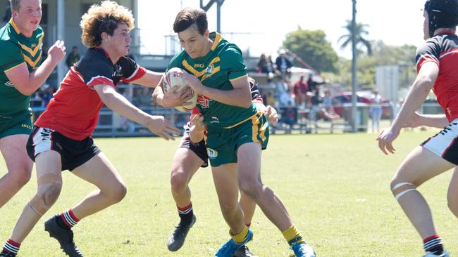 Ignatius Park College and Kirwan State High School teams take on St Brendanâ€™s College Yeppoon teams in Queensland state rugby league semi finals at Mackay on Wednesday, August 24, 2022.