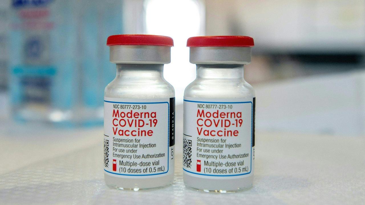 Doses of the Moderna vaccine will arrive in Australia next week. Picture: Joseph Prezioso/AFP