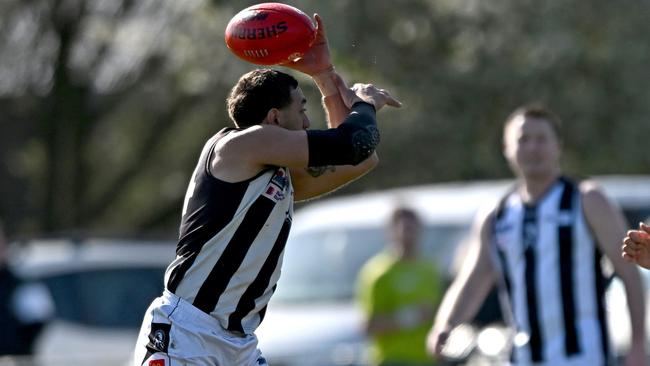 Angelos Sidhom in action for Wallan. Picture: Andy Brownbill