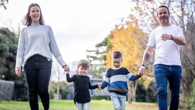 Stacey and Mike Gadway have just listed their family home in Pakenham to go travelling around Australia. Picture: Jake Nowakowski