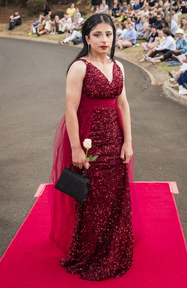 Naseema Zaghla at Harristown State High School formal at Highfields Cultural Centre, Friday, November 17, 2023. Picture: Kevin Farmer