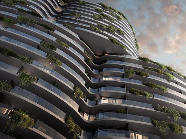 Mirvac has already achieved its 2030 emissions goals, according to the Clean Energy Regulator. Above: the company’s $212m residential tower called Isle in Newstead.