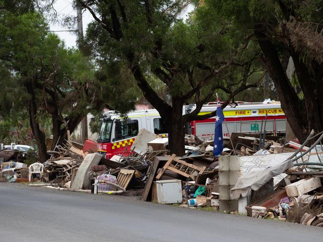 Masses of debris in Lismore on March 10 last year. Picture: Danielle Smith