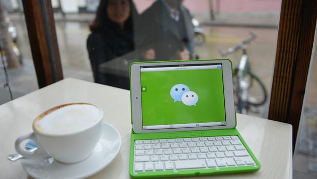 WeChat is closely monitored by the Chinese government. Picture: Peter Parks/AFP