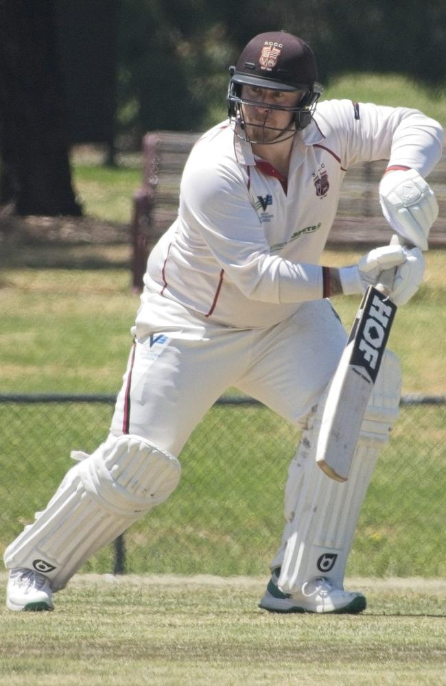 Michael “Babs’’ De Iacovo batting for South Caulfield. Picture: Valeriu Campan