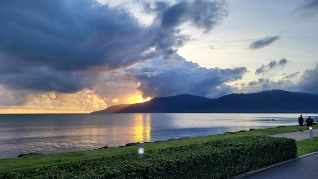 Bill Garnaut from Cairns North snapped the sun coming up on a walk along the Esplanade on 23 April.