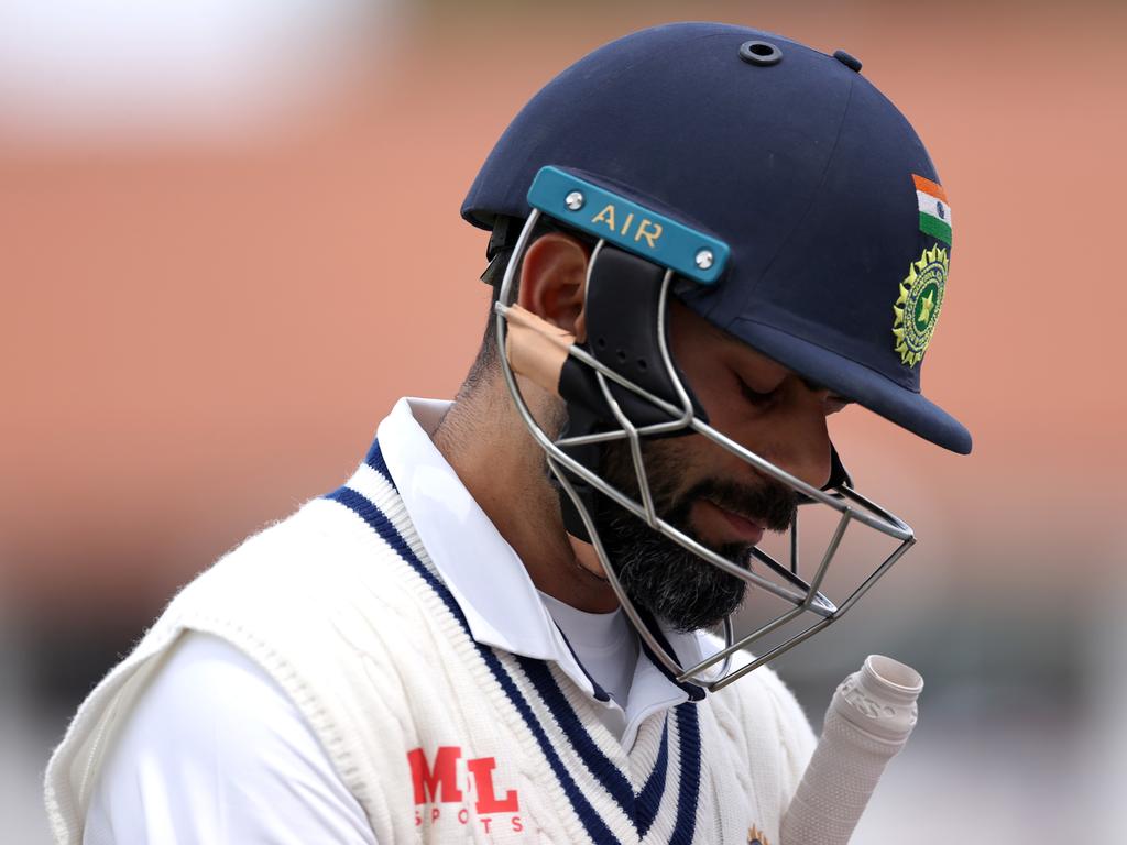 Having lost the captaincy, and struggling for runs, Virat Kohli has lost some of his aura. Picture: Eddie Keogh/Getty Images