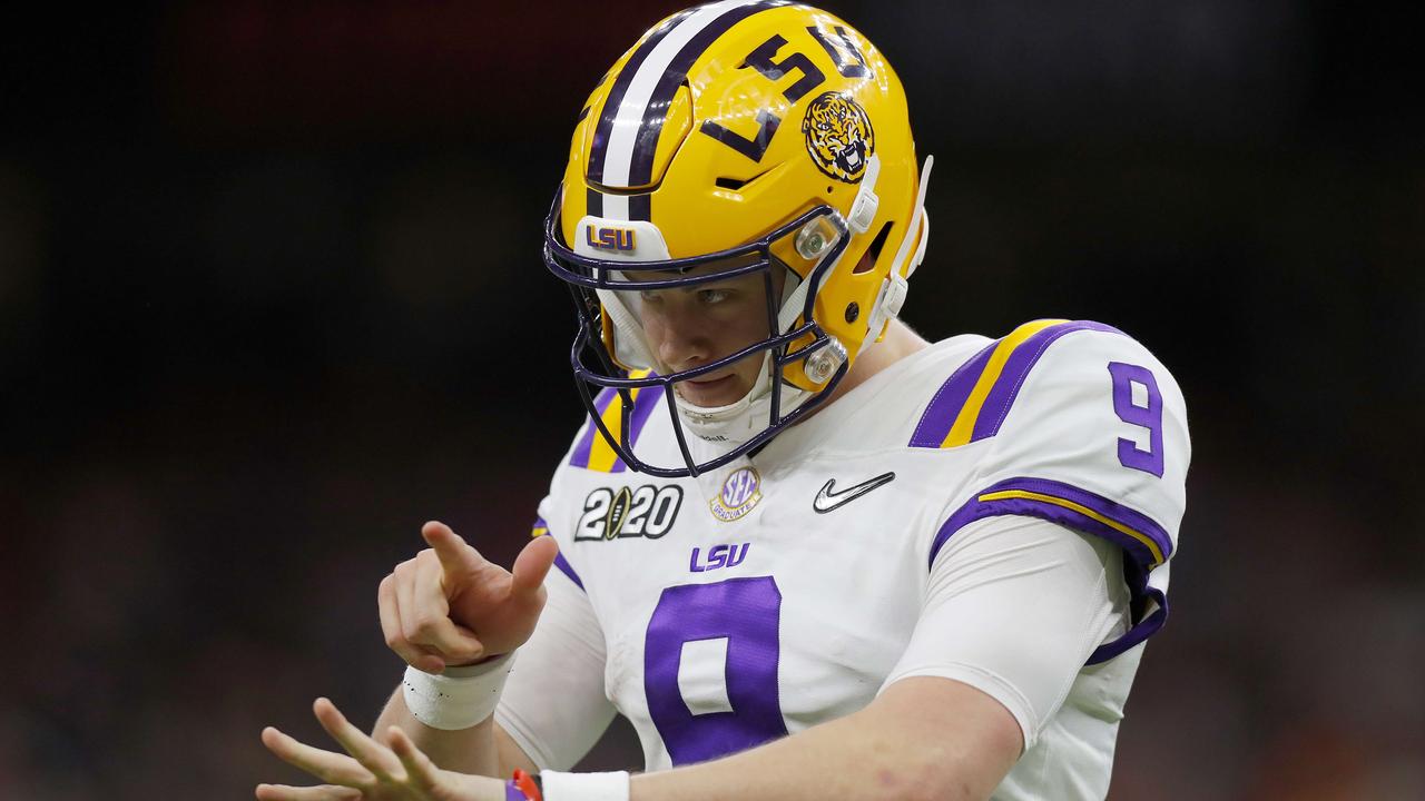 NCAA LSU Tigers 9 Joe Burrow White 2020 National Championship