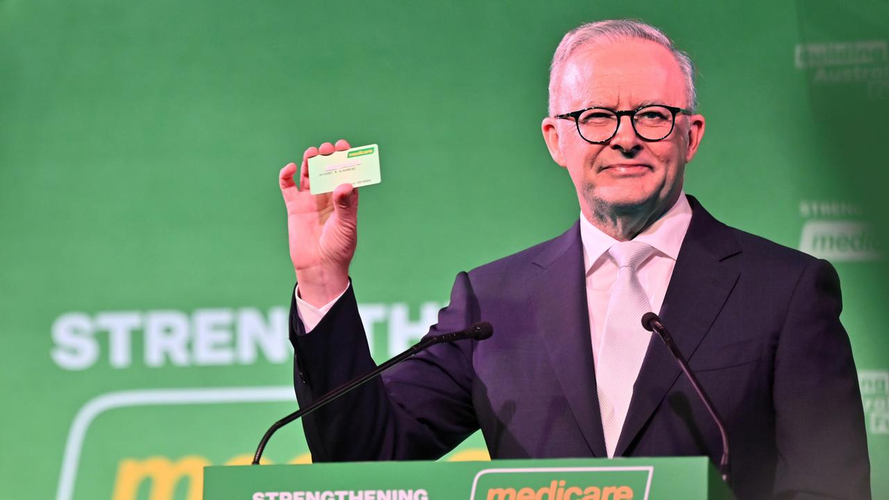 Prime Minister Anthony Albanese making his big Medicare announcement. Picture: NewsWire/ Scott Gelston