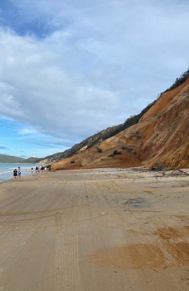 Double Island Point landslide pictures shared by Queensland Police on January 5, 2024.