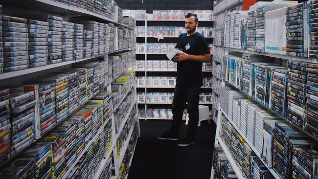 Chris Gentle estimates Network Video Brunswick Heads has over 25,000 films ‘from every genre you could think of’. Picture: Tessa Flemming